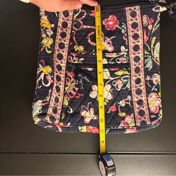 Vera Bradley Hipster In Ribbon Pattern Boho Quilted Crossbody Bag Purse Retired - Picture 2 of 11